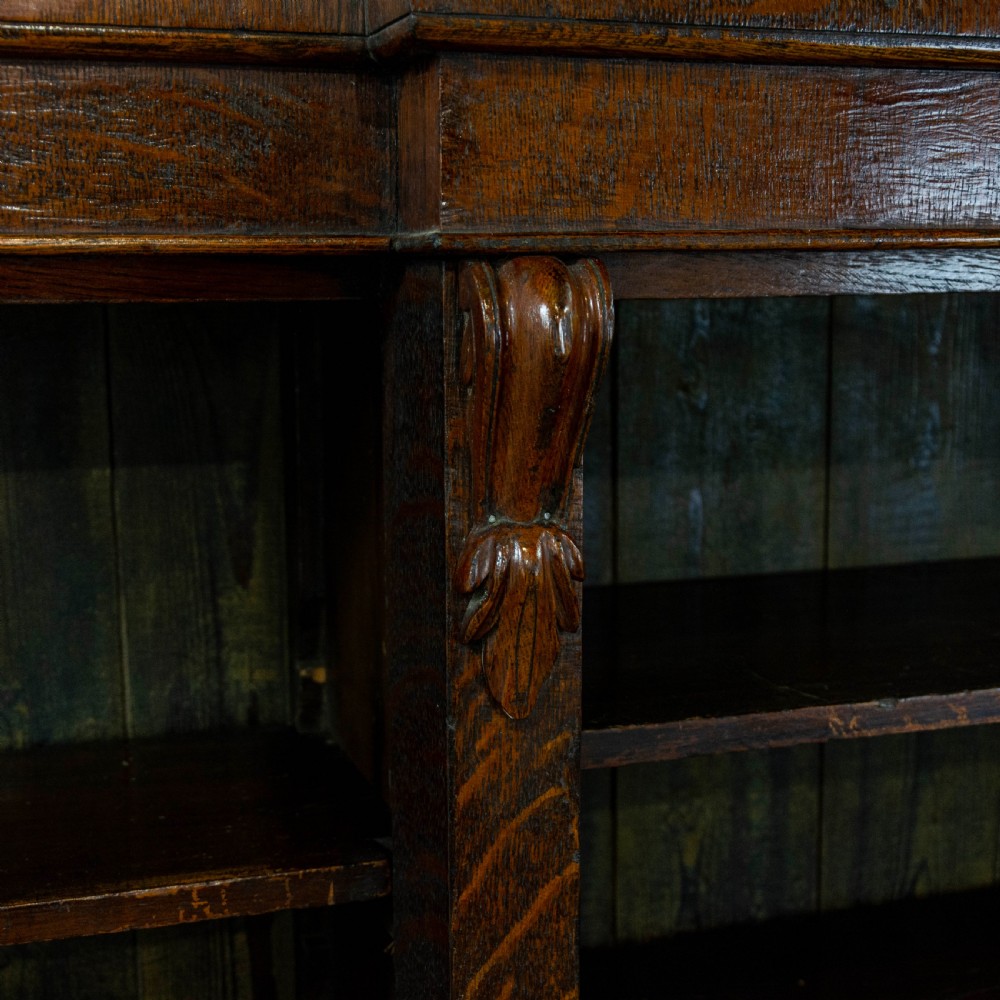 Antique Oak Free Standing Bookcase  View III