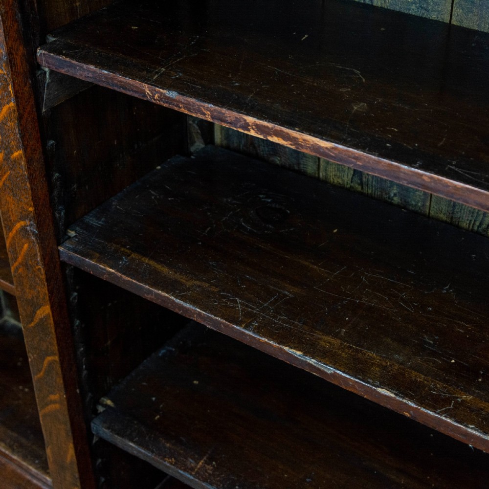 Antique Oak Free Standing Bookcase  View IV