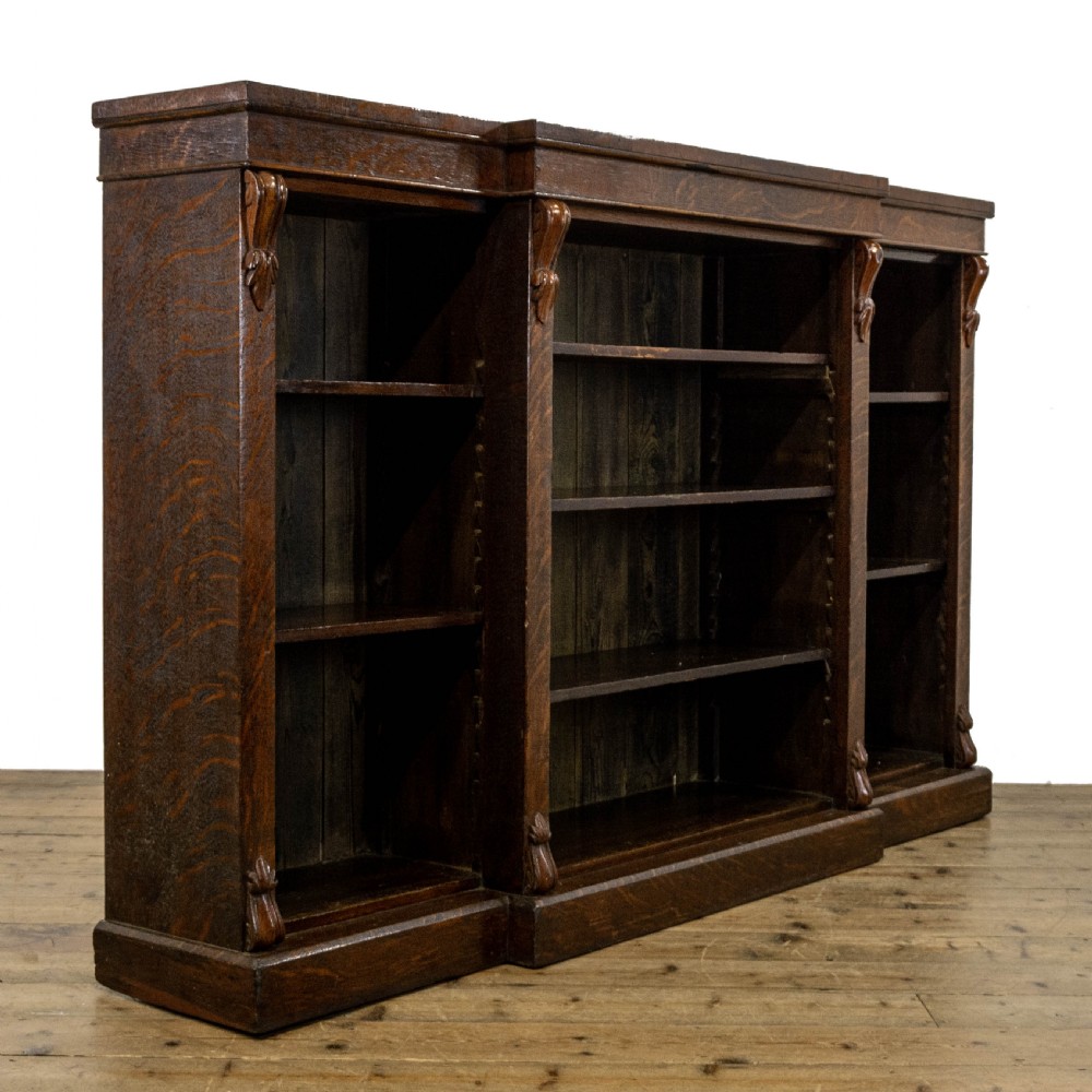 Antique Oak Free Standing Bookcase  View V