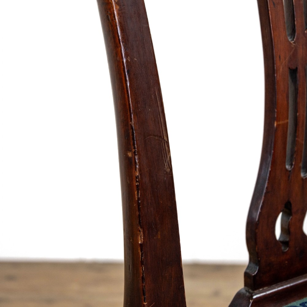 Set of Five Georgian Mahogany Dining Chairs View VIII