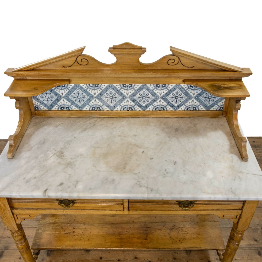 Antique Washstand with a Marble Top View VI