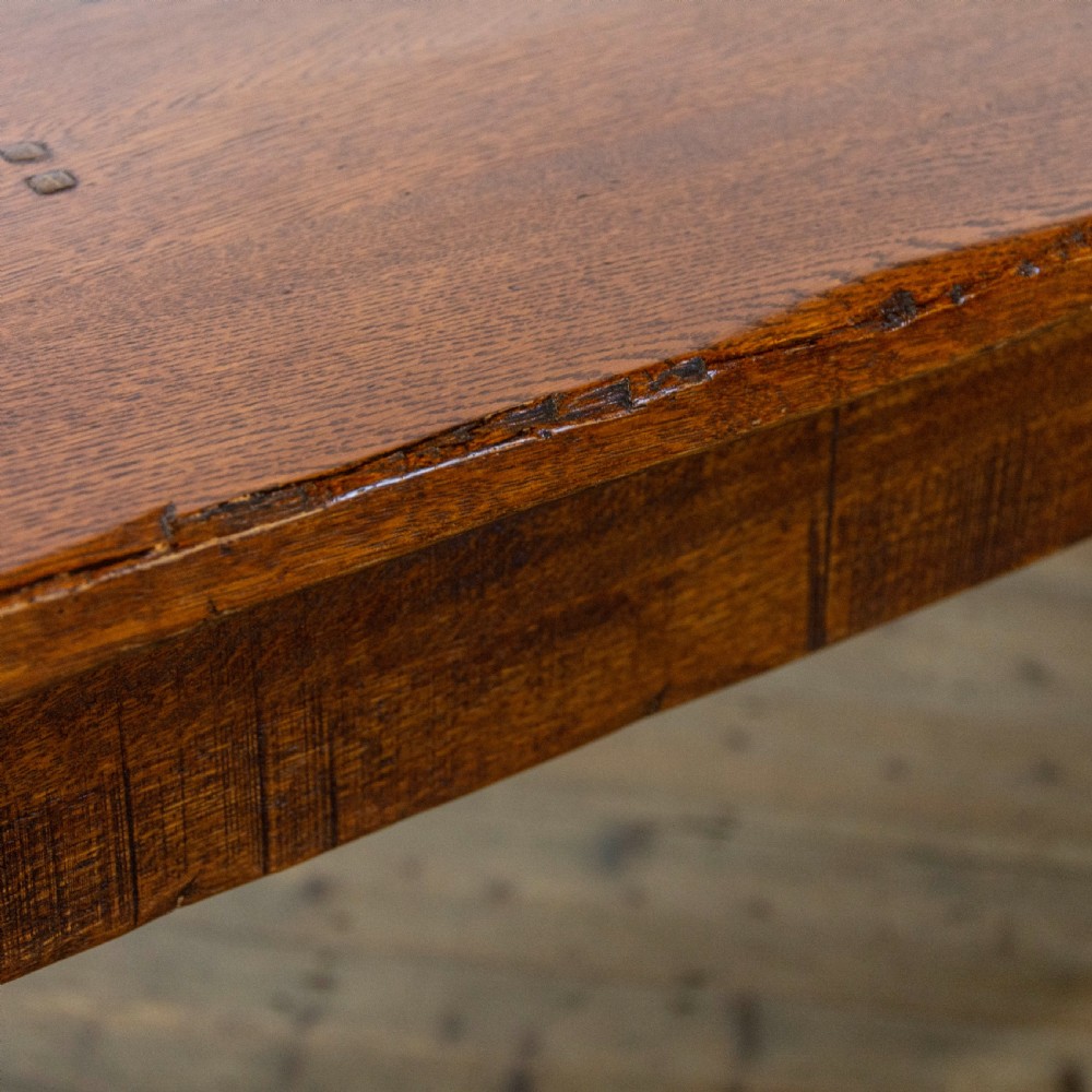 Large Early 20th Century Antique Oak Dining Table  View III