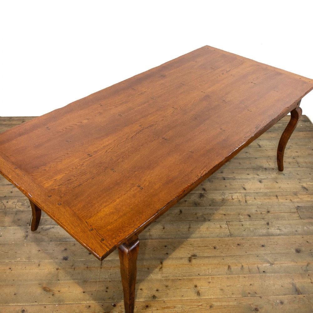 Large Early 20th Century Antique Oak Dining Table  View V