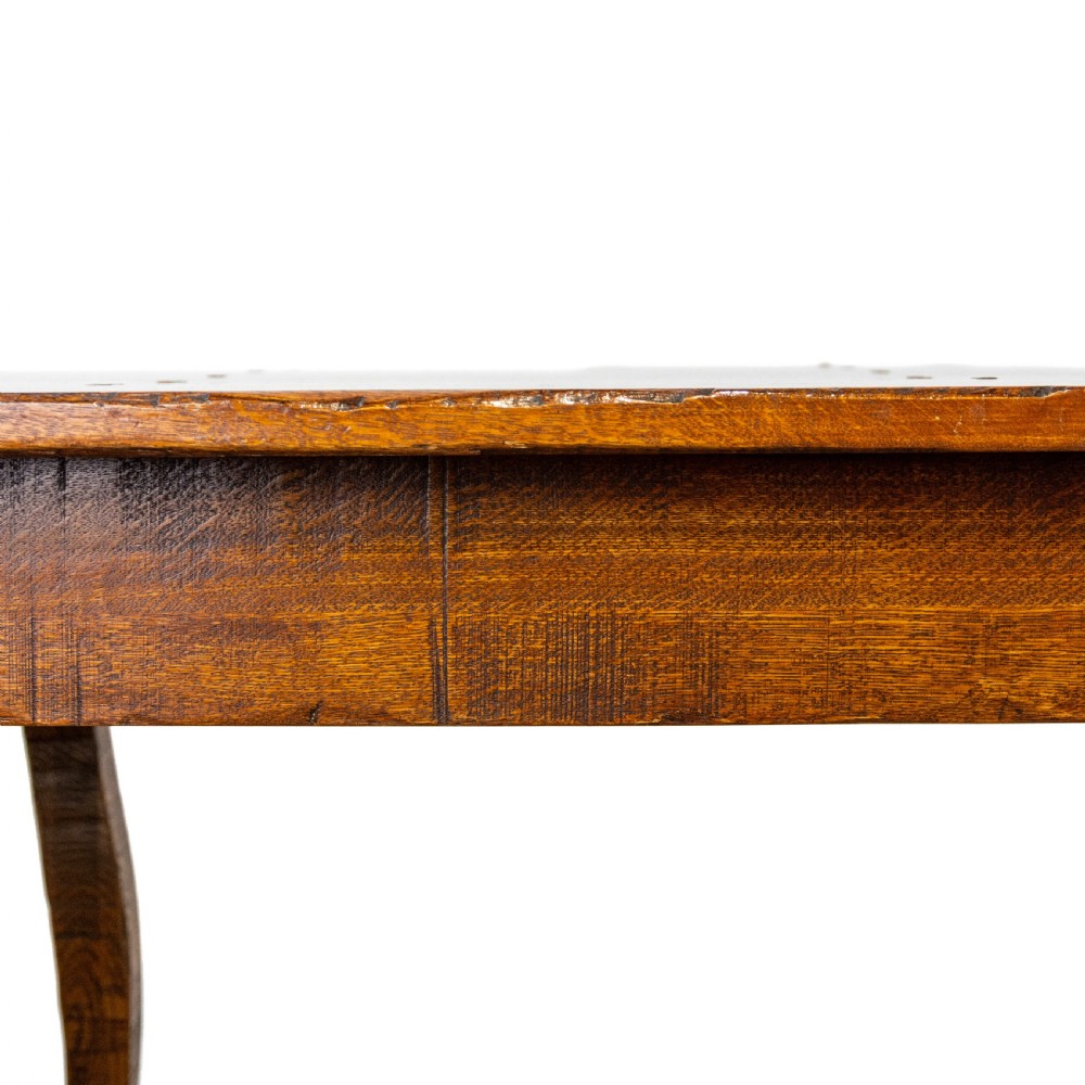 Large Early 20th Century Antique Oak Dining Table  View VII