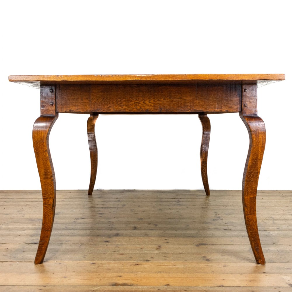 Large Early 20th Century Antique Oak Dining Table  View VIII