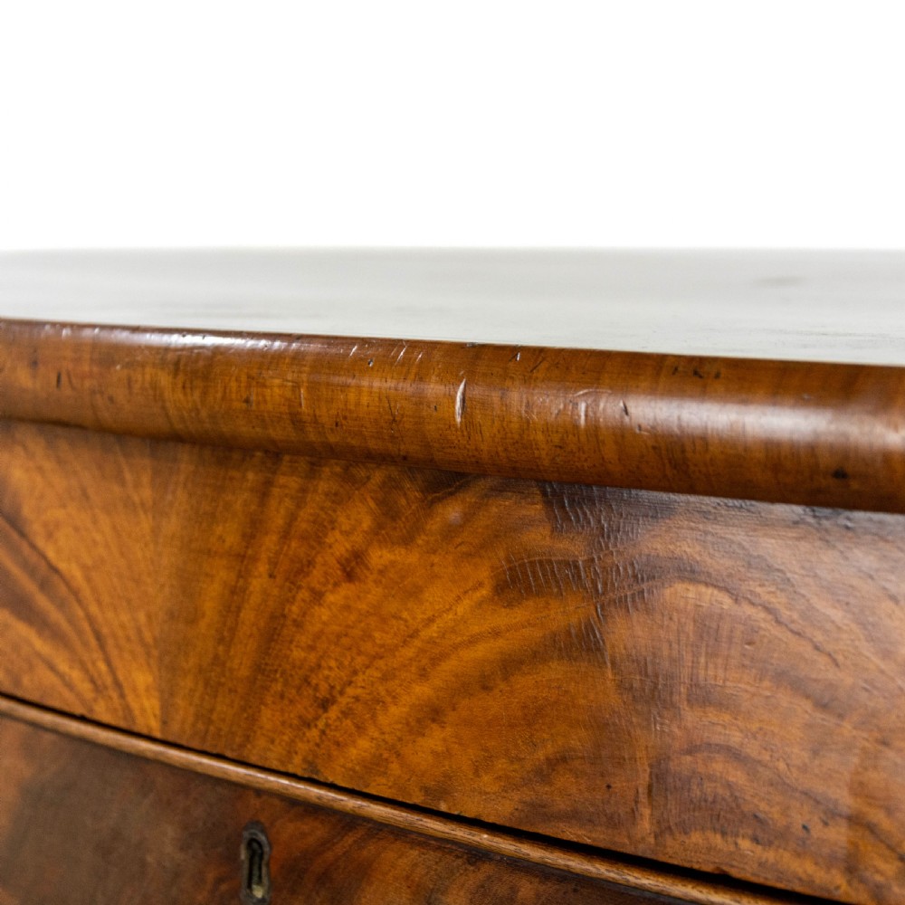 Victorian Mahogany Bow Front Chest of Drawers View X