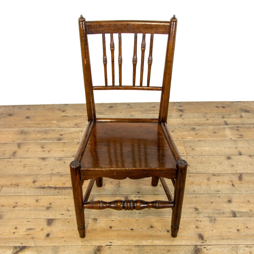 Pair of Antique Elm Farmhouse Occasional Chairs View V