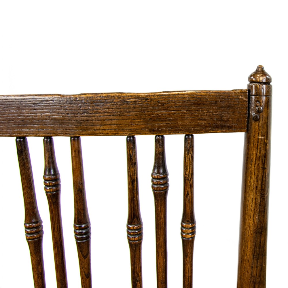 Pair of Antique Elm Farmhouse Occasional Chairs View XI
