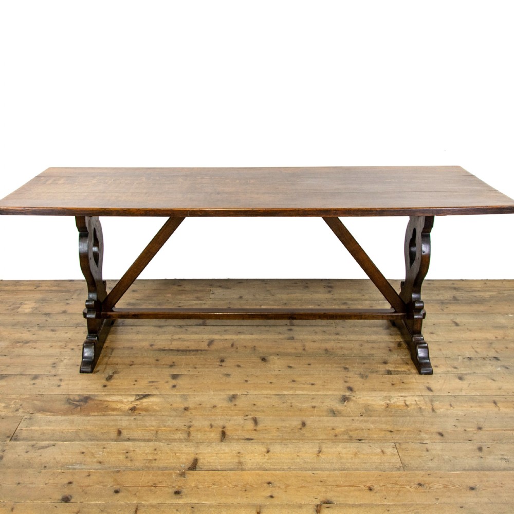 Antique Oak Refectory Dining Table  View IV