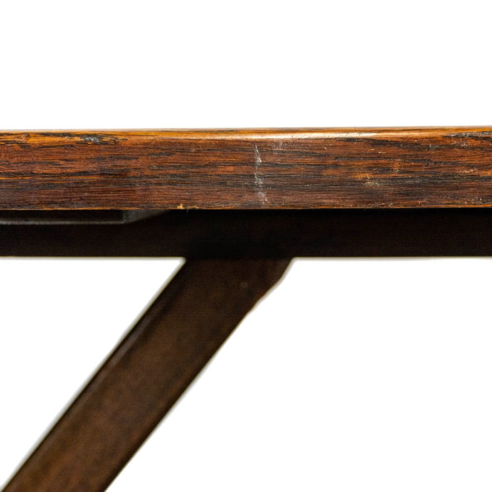 Antique Oak Refectory Dining Table  View V
