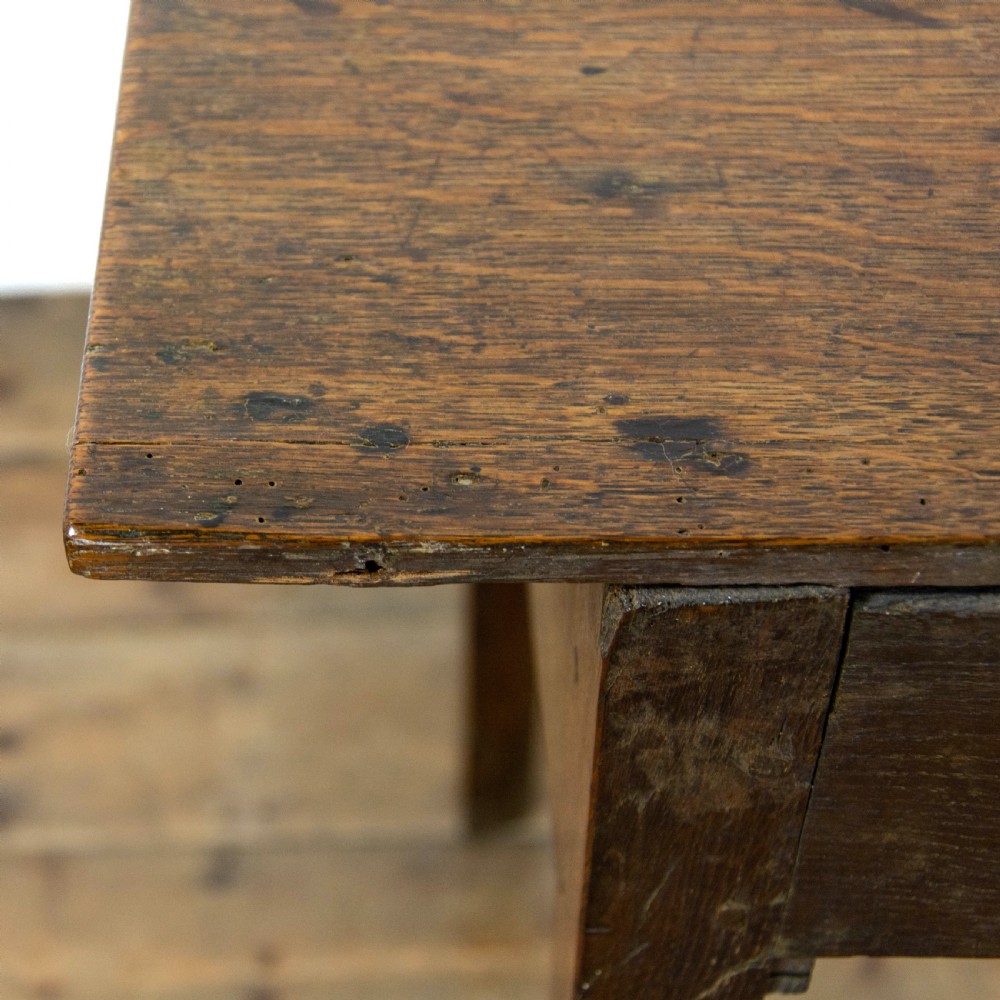 Antique 18th Century Oak Side Table View IX