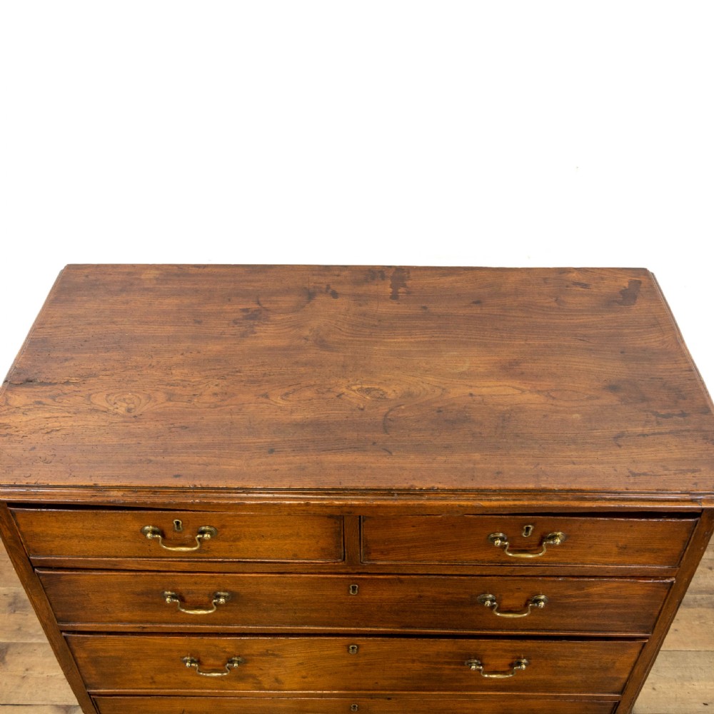 Antique Georgian Elm Chest of Drawers  View III
