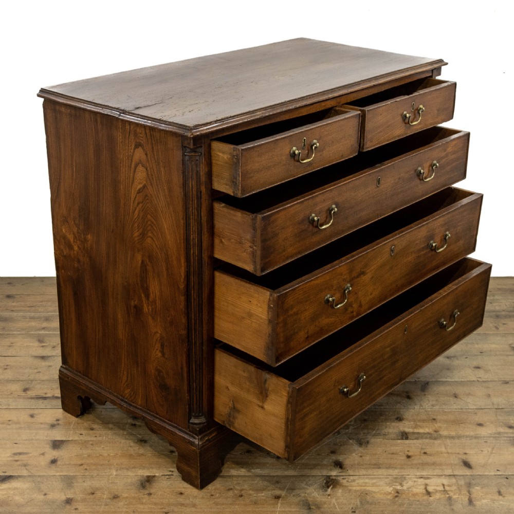 Antique Georgian Elm Chest of Drawers  View VI
