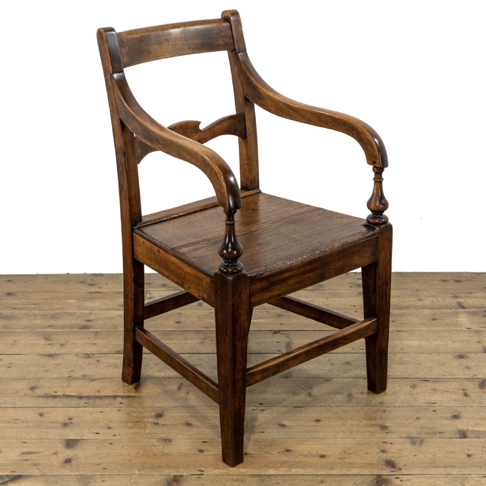 Set of Four Antique Ash Farmhouse Chairs  View IX