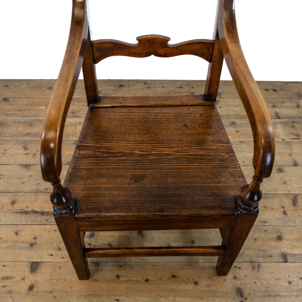 Set of Four Antique Ash Farmhouse Chairs  View XI