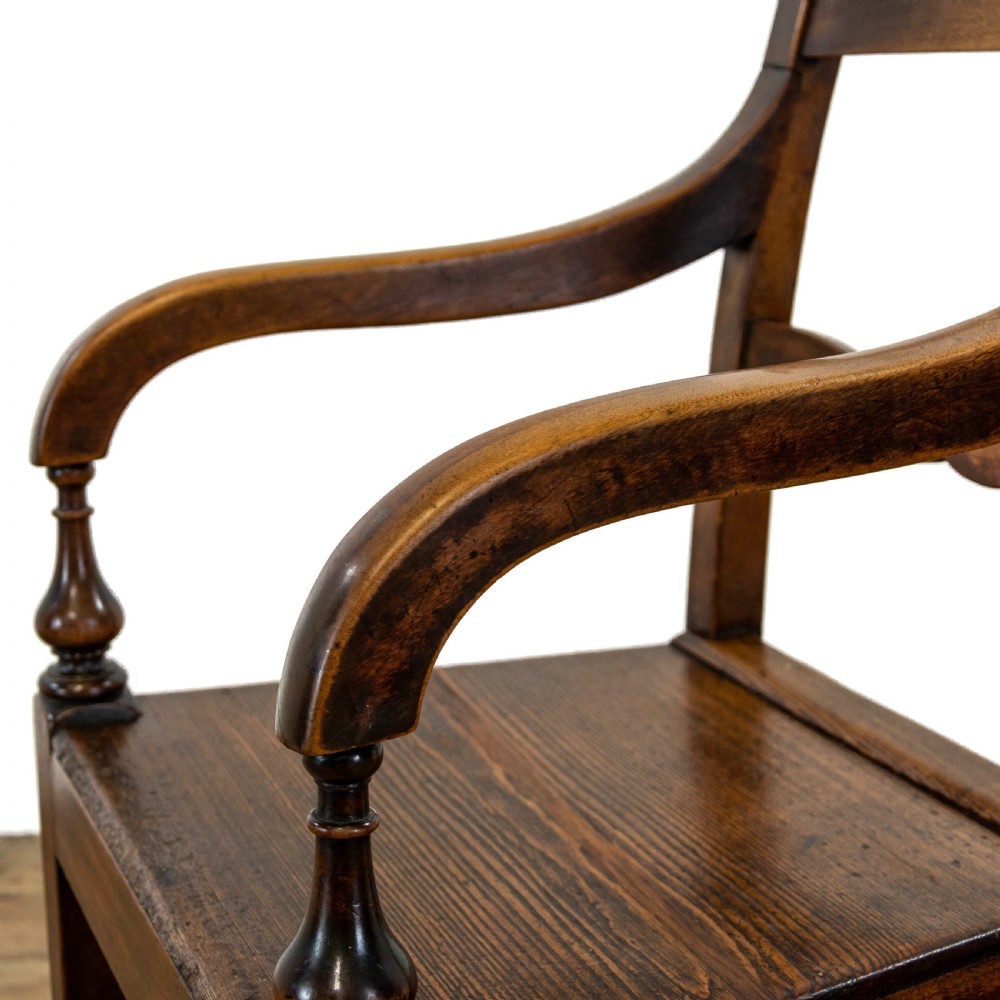 Set of Four Antique Ash Farmhouse Chairs  View XIII