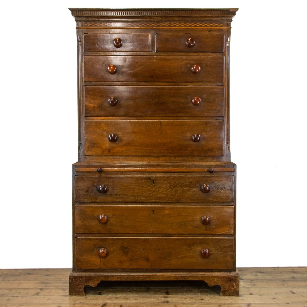 Antique Welsh Oak Chest on Chest