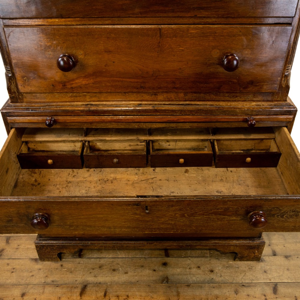 Antique Welsh Oak Chest on Chest View VII