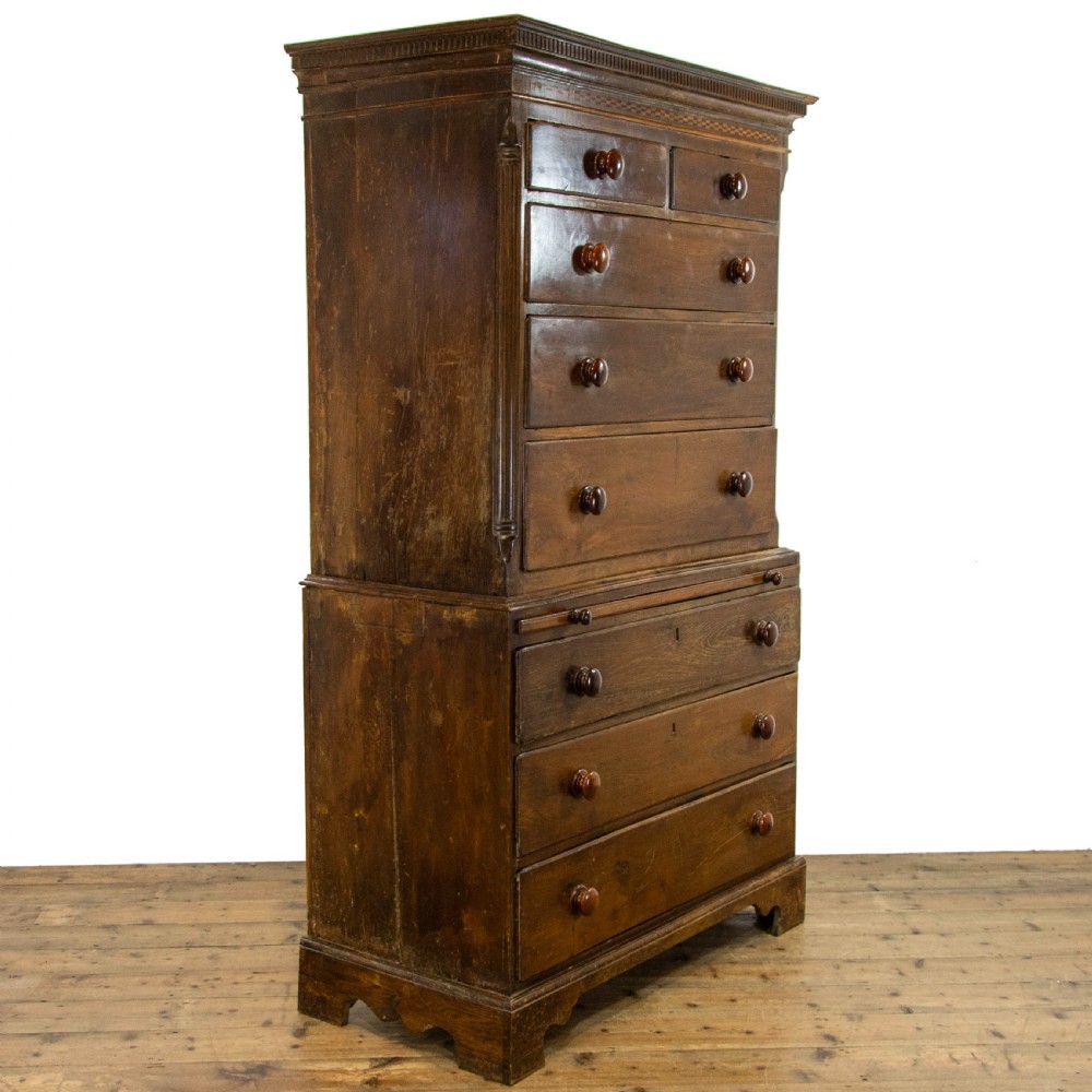 Antique Welsh Oak Chest on Chest View X