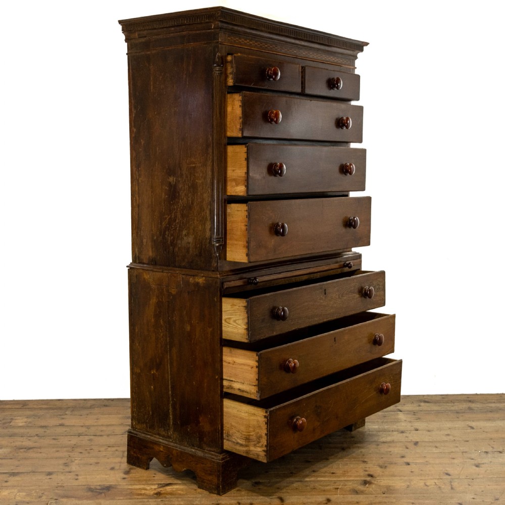 Antique Welsh Oak Chest on Chest View XI