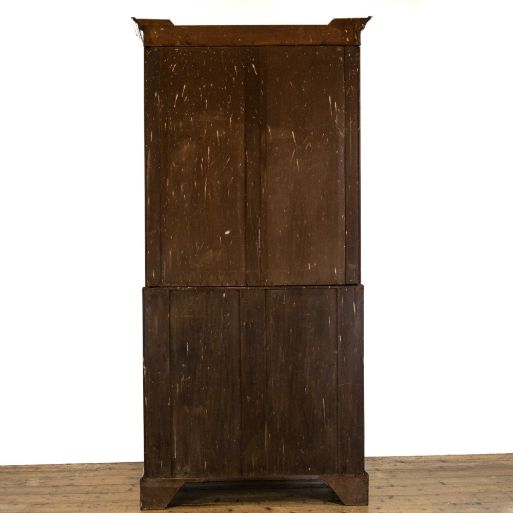 Edwardian Inlaid Mahogany Fall Front Bureau with Glazed Top View XI