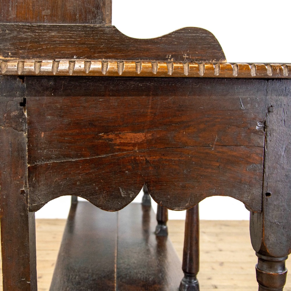 George III Carved Oak Pot Board Dresser View XI