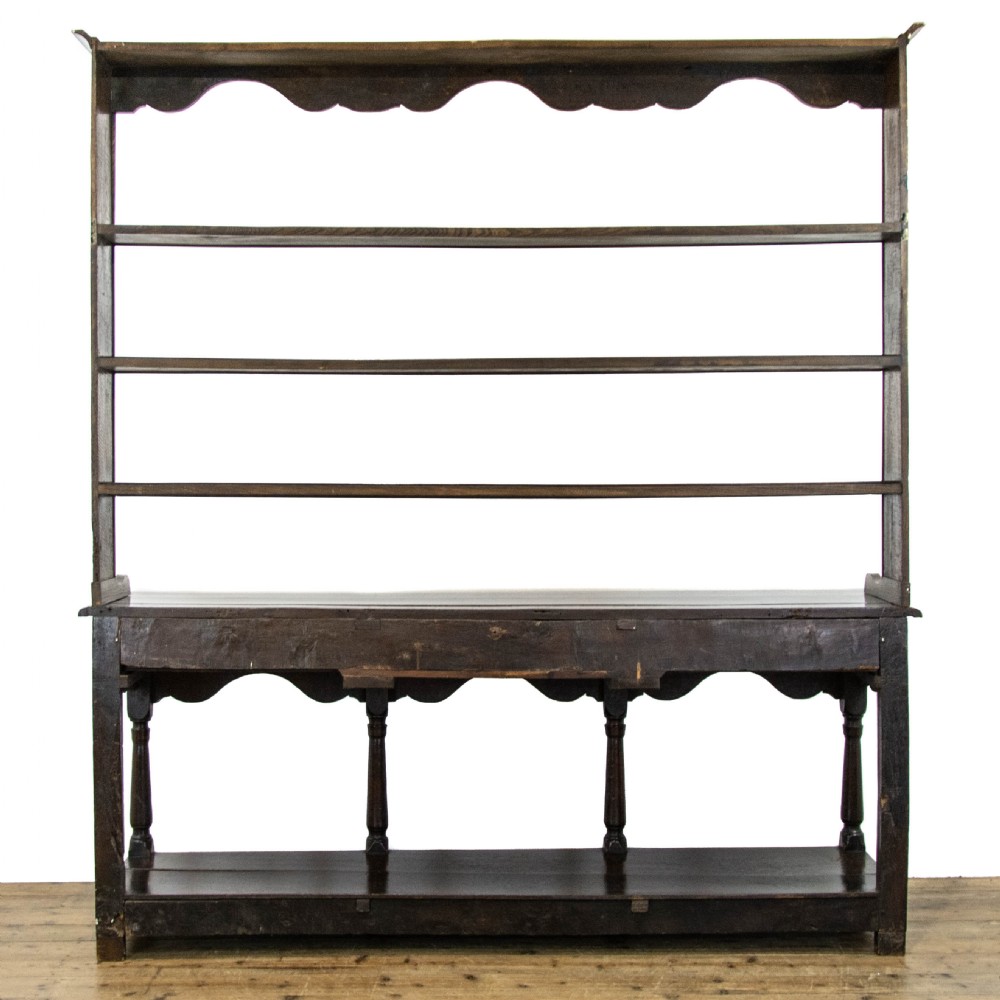 George III Carved Oak Pot Board Dresser View XII