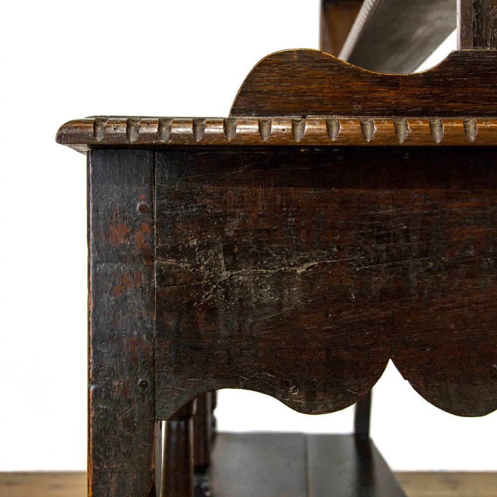 George III Carved Oak Pot Board Dresser View XVI