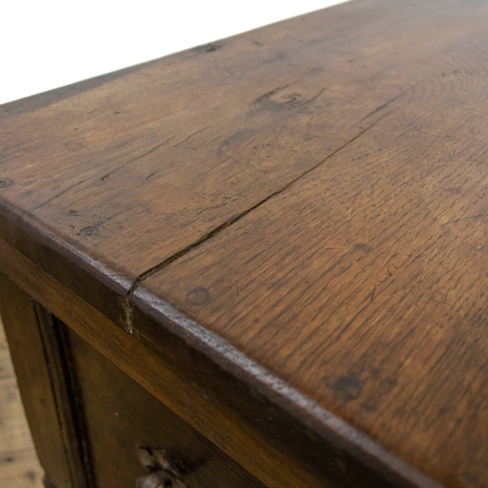 Italian Antique Oak Marriage Chest View IV
