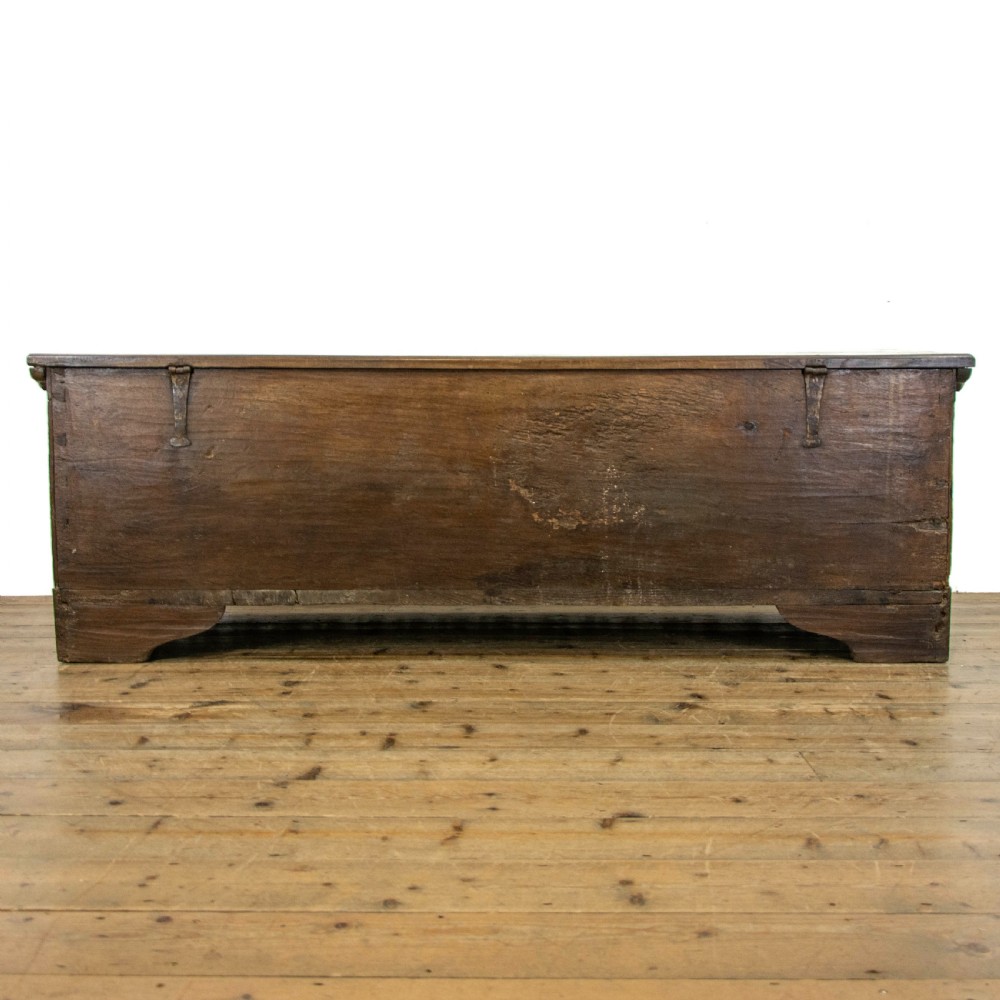 Italian Antique Oak Marriage Chest View X