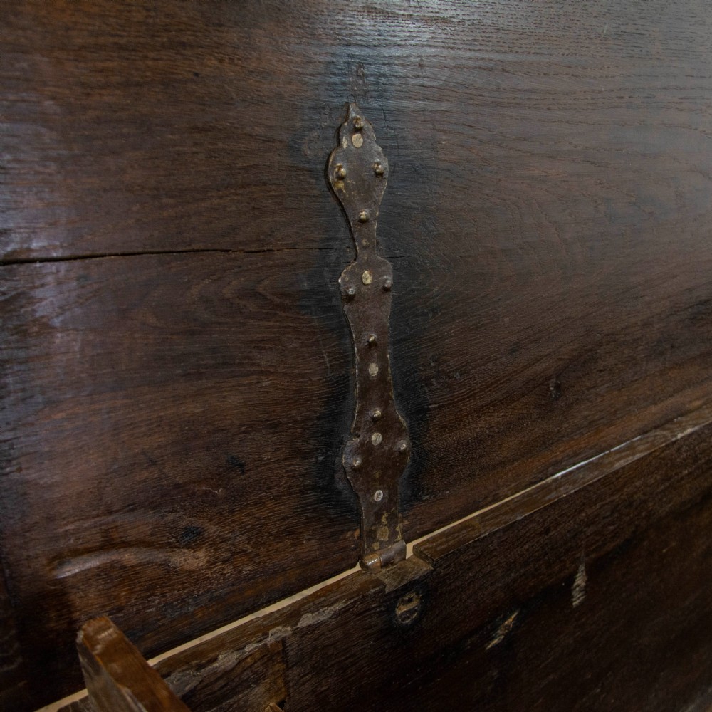 Italian Antique Oak Marriage Chest View XIV