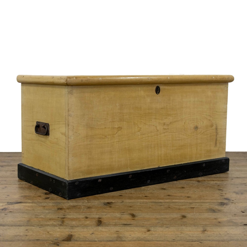 Victorian Antique Pine Trunk or Blanket Box View II