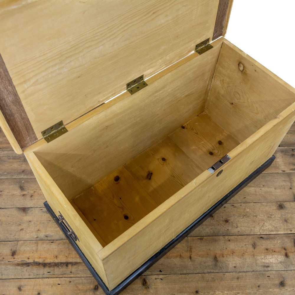 Victorian Antique Pine Trunk or Blanket Box View IX