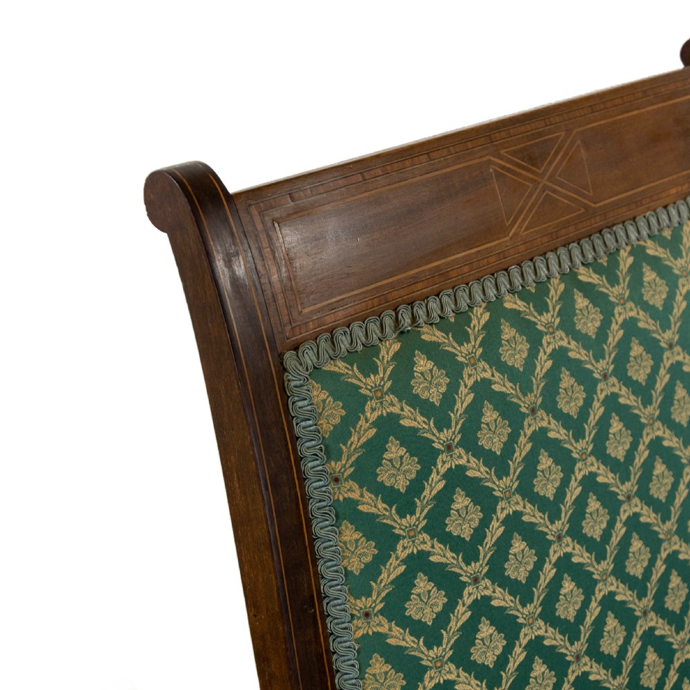 Antique Edwardian Mahogany Rocking Chair View VII