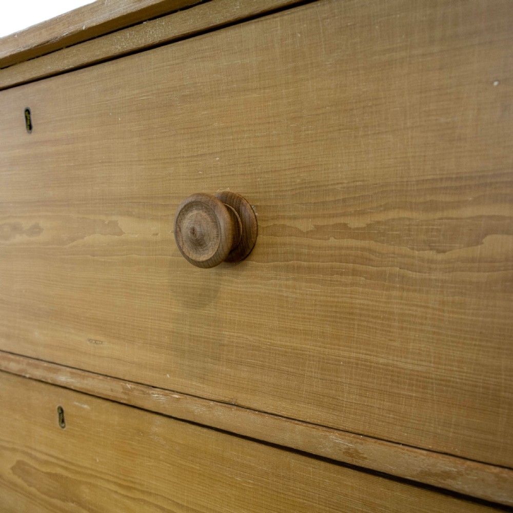 Antique Pine Chest of Drawers with Gallery View X