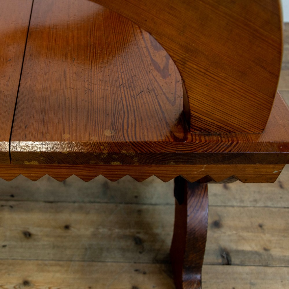 Pair of Antique Pitch Pine Church Chairs View IX