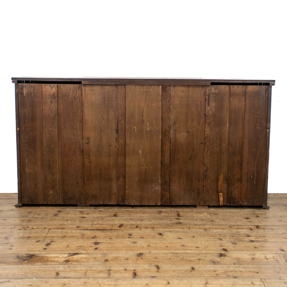 Antique Oak Breakfront Bookcase View IV