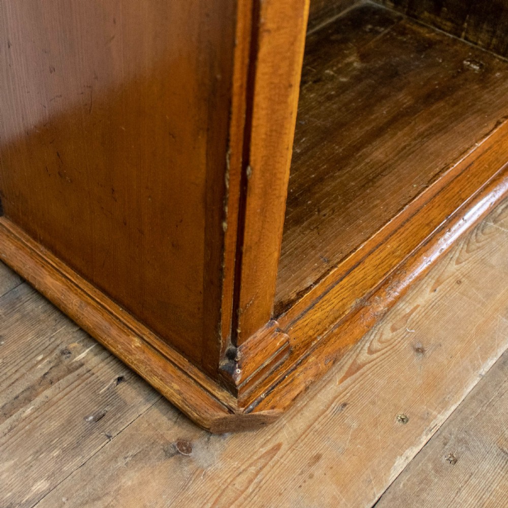 Antique Oak Breakfront Bookcase View VII