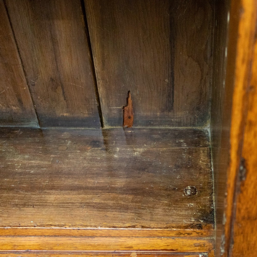 Antique Oak Breakfront Bookcase View IX