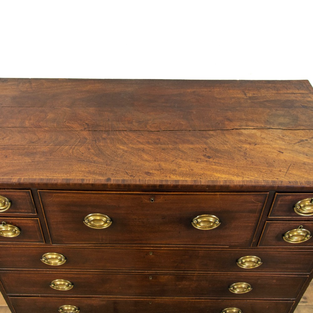 Antique Inlaid Mahogany Secretaire Chest  View V