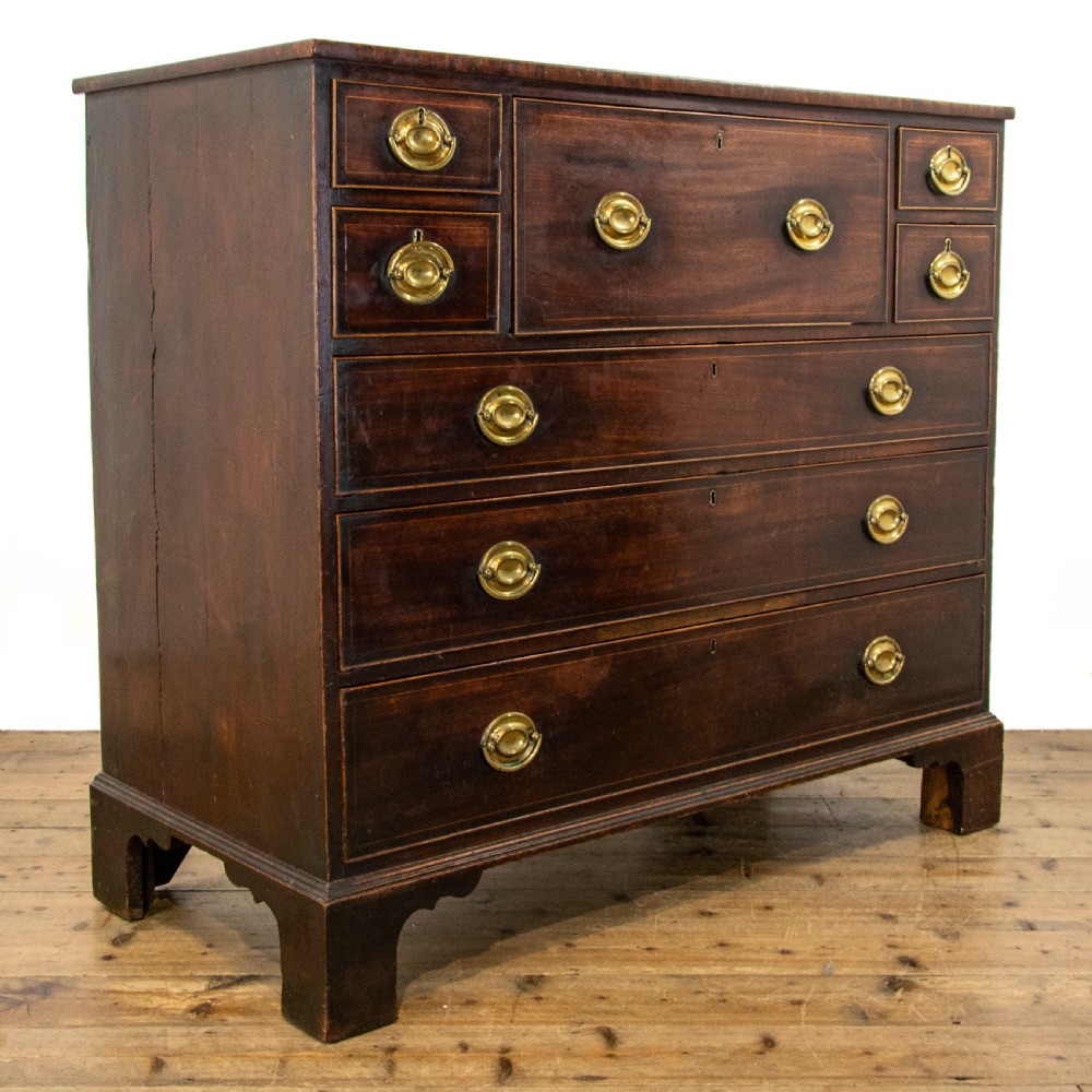 Antique Inlaid Mahogany Secretaire Chest  View VI