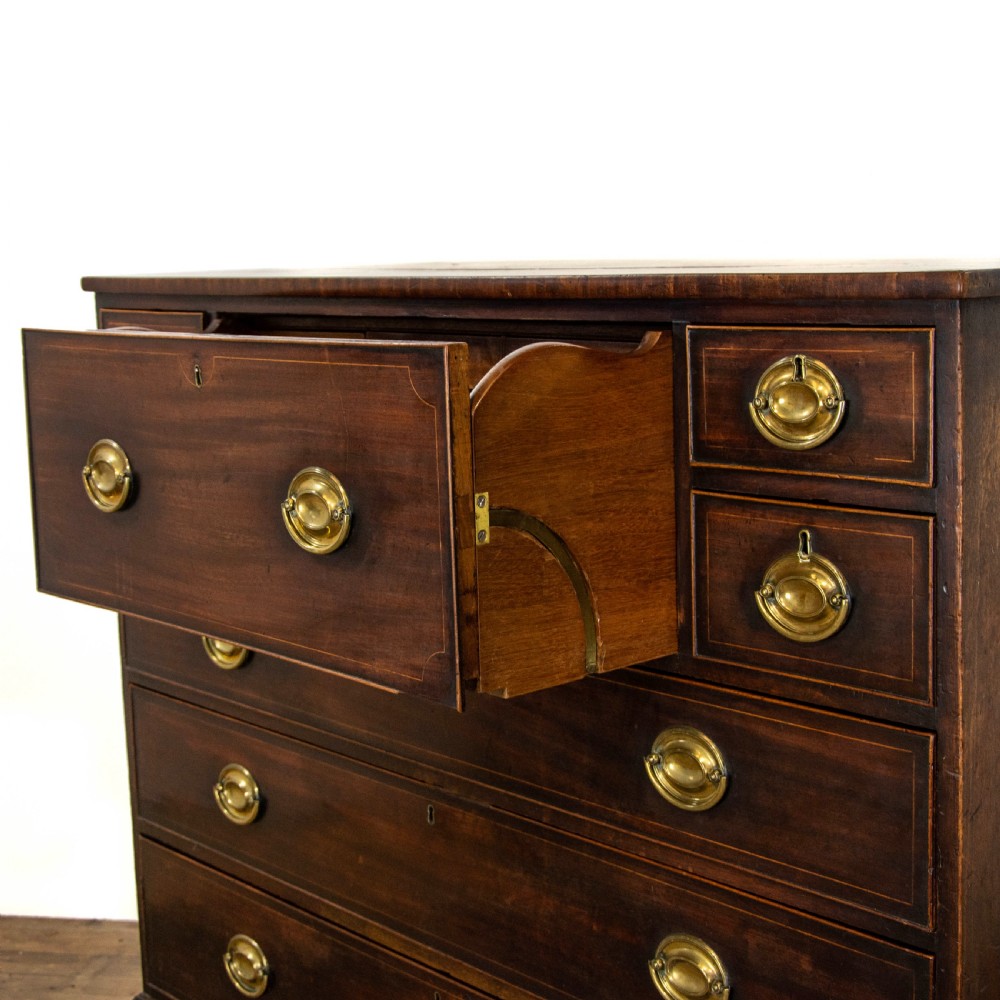 Antique Inlaid Mahogany Secretaire Chest  View XV