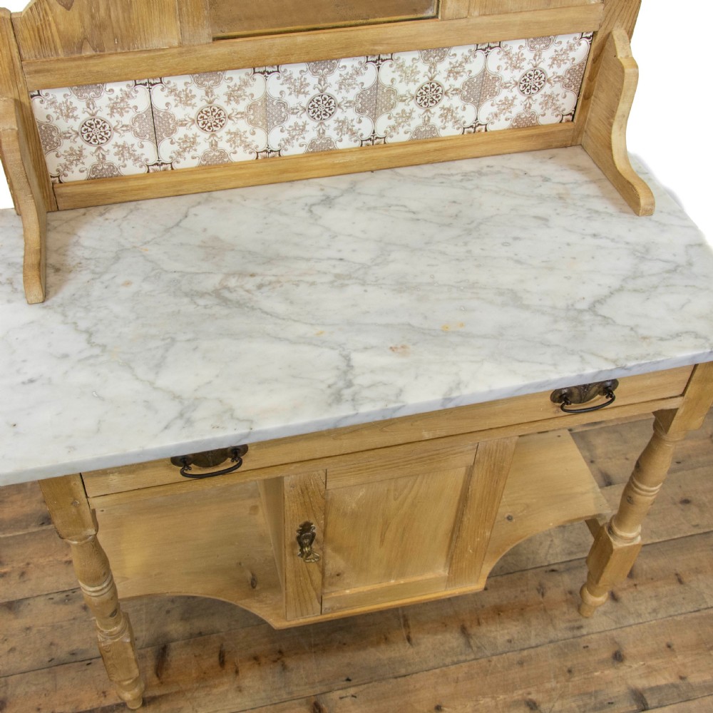 Antique Pine Washstand with Marble Top View III