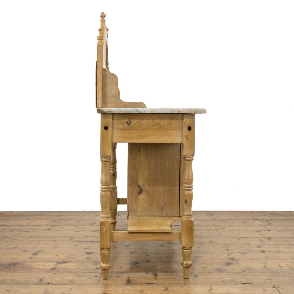 Antique Pine Washstand with Marble Top View IX