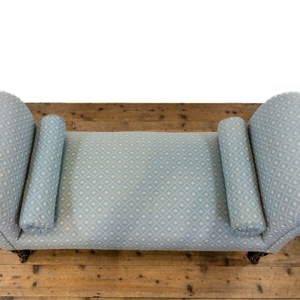 Victorian Antique Upholstered Window Seat View IV