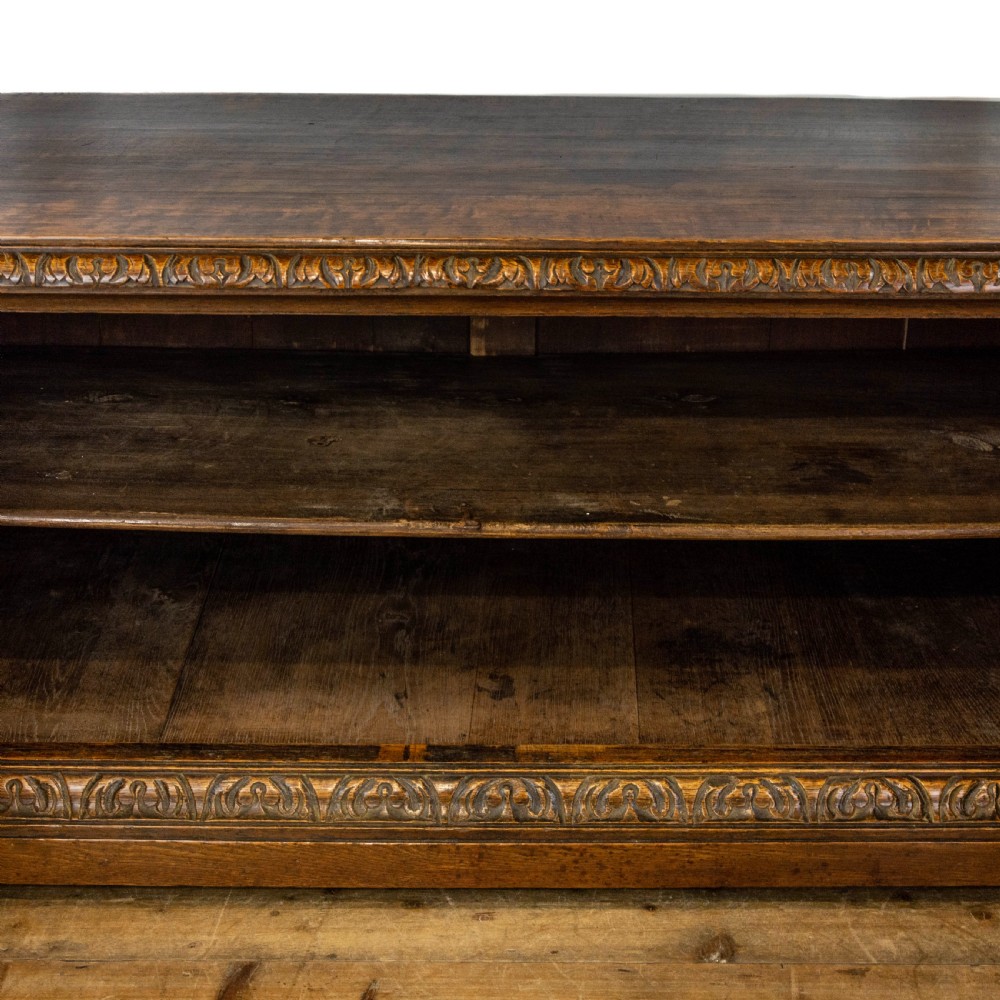 Antique Carved Oak Buffet View V