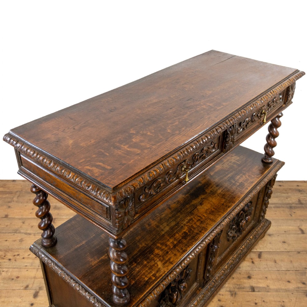 Antique Carved Oak Buffet View VIII