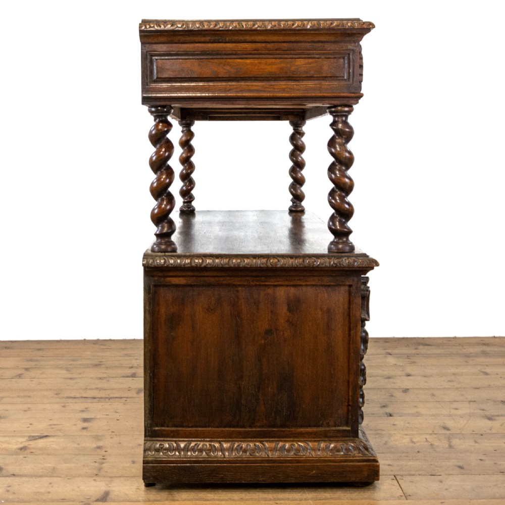 Antique Carved Oak Buffet View IX