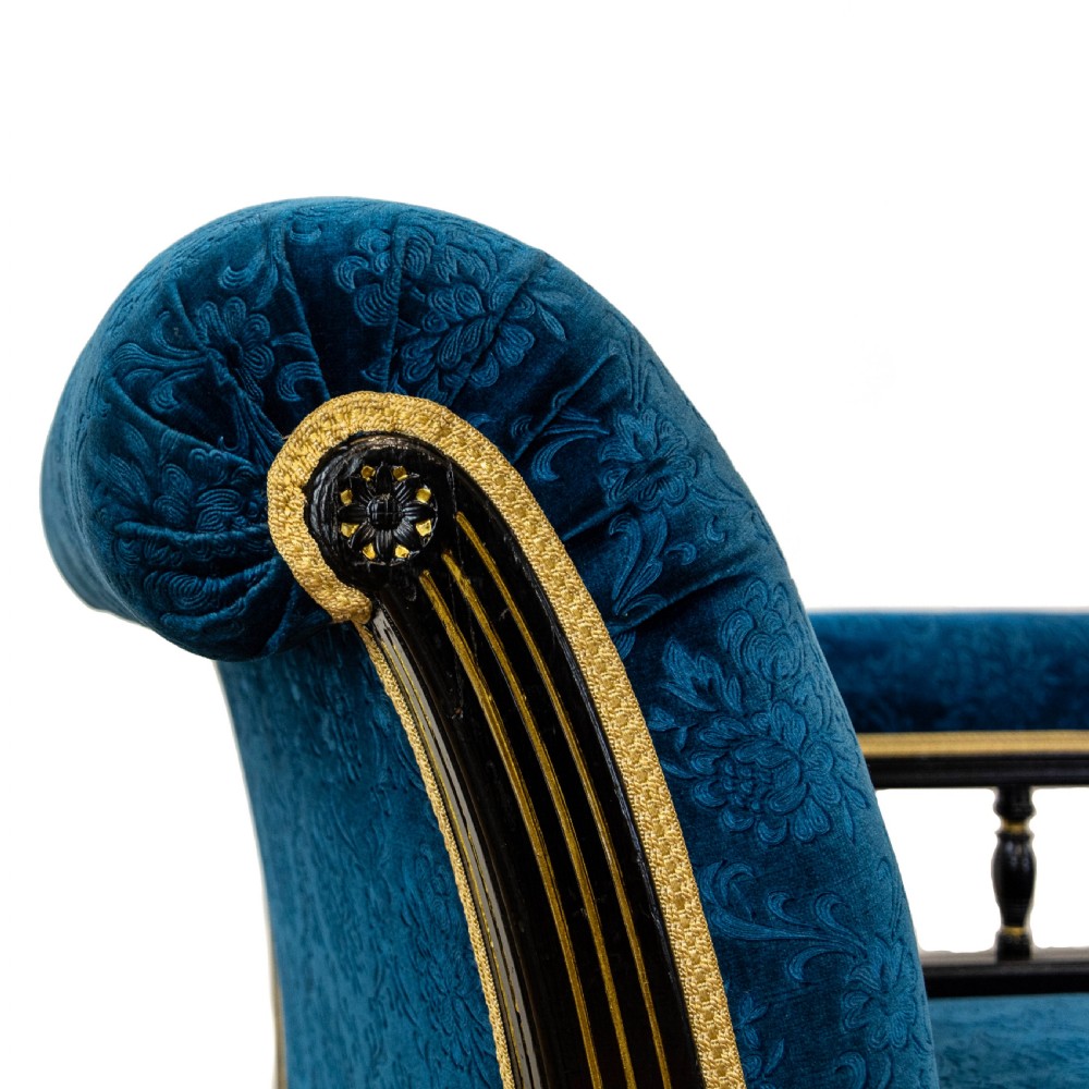 Antique Empire Style Chaise Longue View V