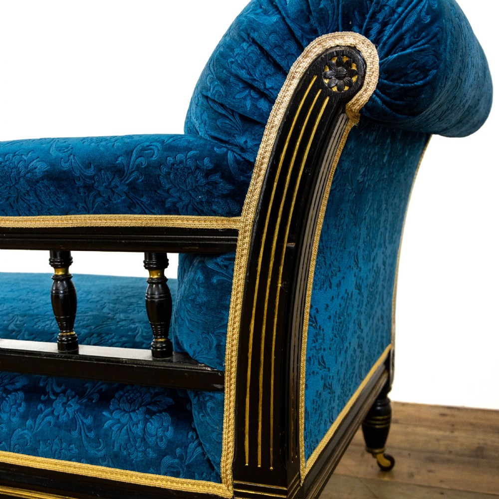 Antique Empire Style Chaise Longue View IX